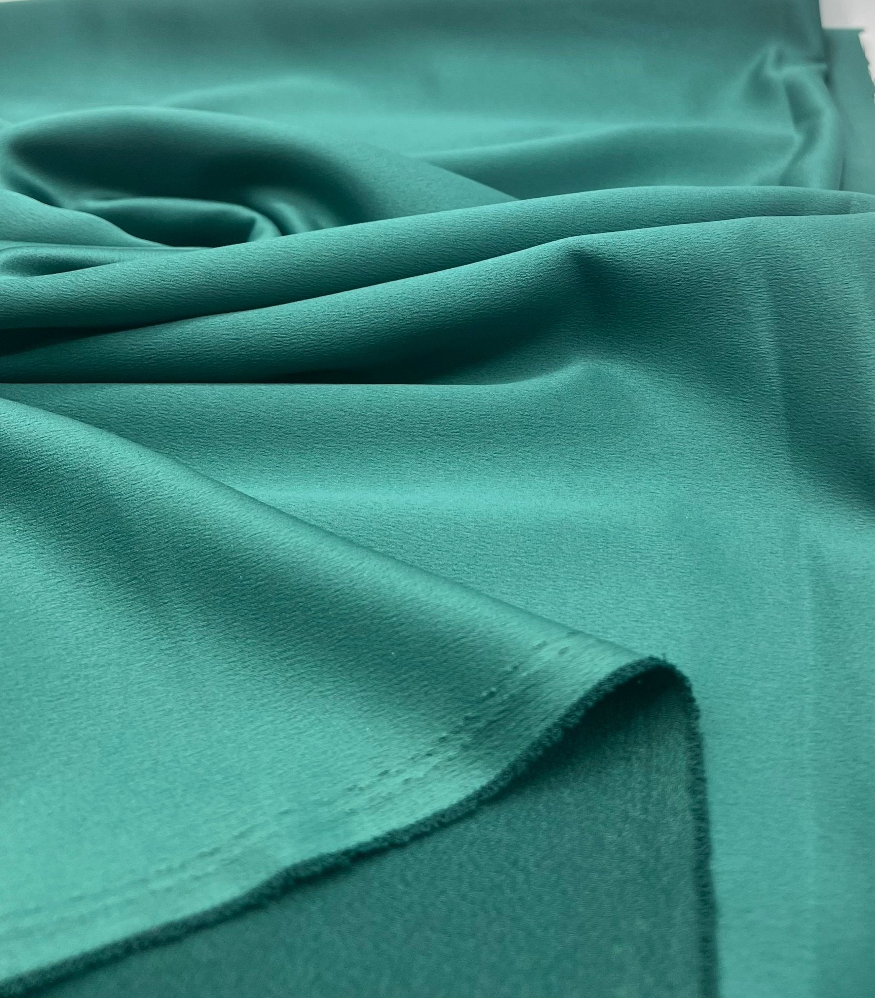Green Satin Dress Craft Non Stretch Fabric - T9 Fabrics